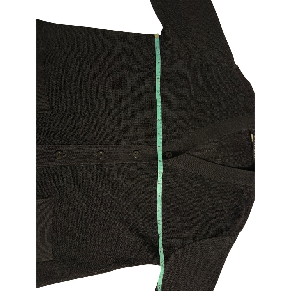 Peruvian Connection Black 100% Alpaca Wool Button Front Cardigan Long Wmns M - Picture 6 of 7